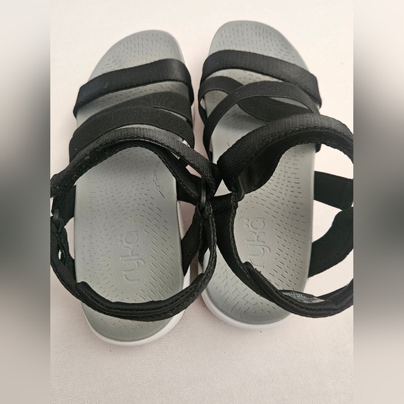 RYKA - SIZE 8M Black and Gray Athletic Sandals with Adjustable Straps - Picture 6 of 6